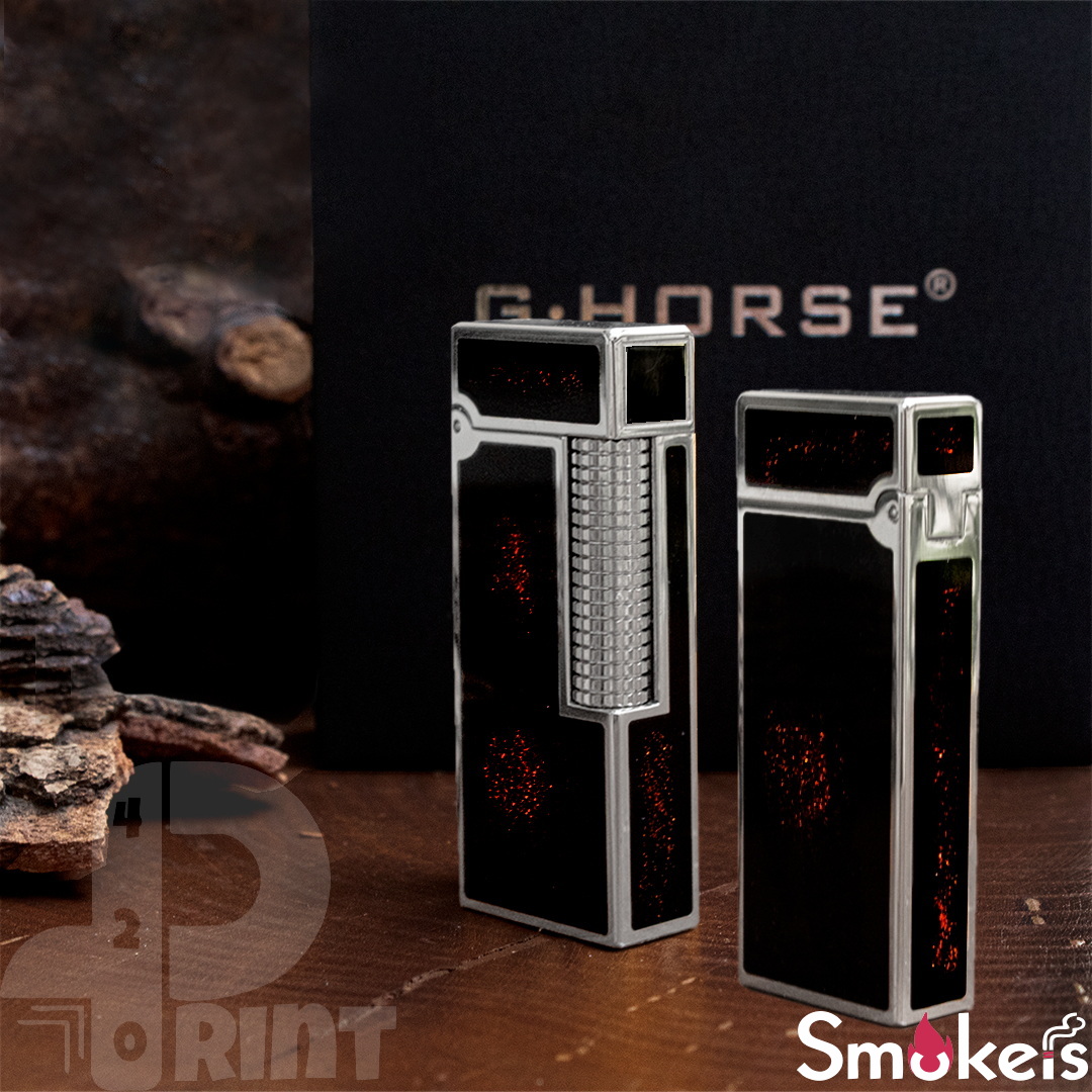فندک گازی طرح دانهیل برند G.HORSE (مشکی قرمز) اورجینال - Image 12