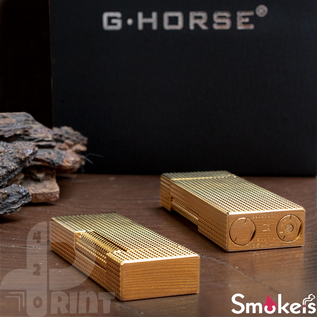 فندک گازی طرح دانهیل برند G.HORSE (طلایی شمشی) اورجینال - Image 2