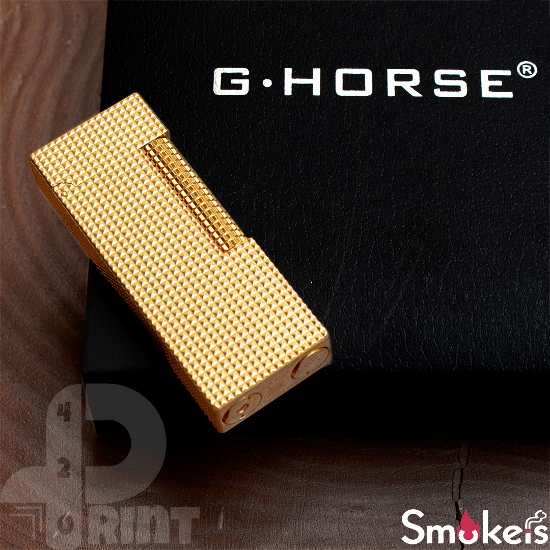 فندک گازی طرح دانهیل برند G.HORSE (طلایی شمشی) اورجینال - Image 4