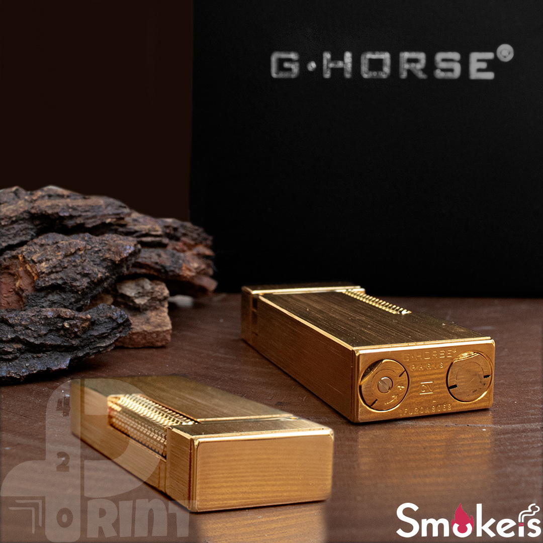 فندک گازی طرح دانهیل برند G.HORSE (طلایی ساده) اورجینال - Image 2