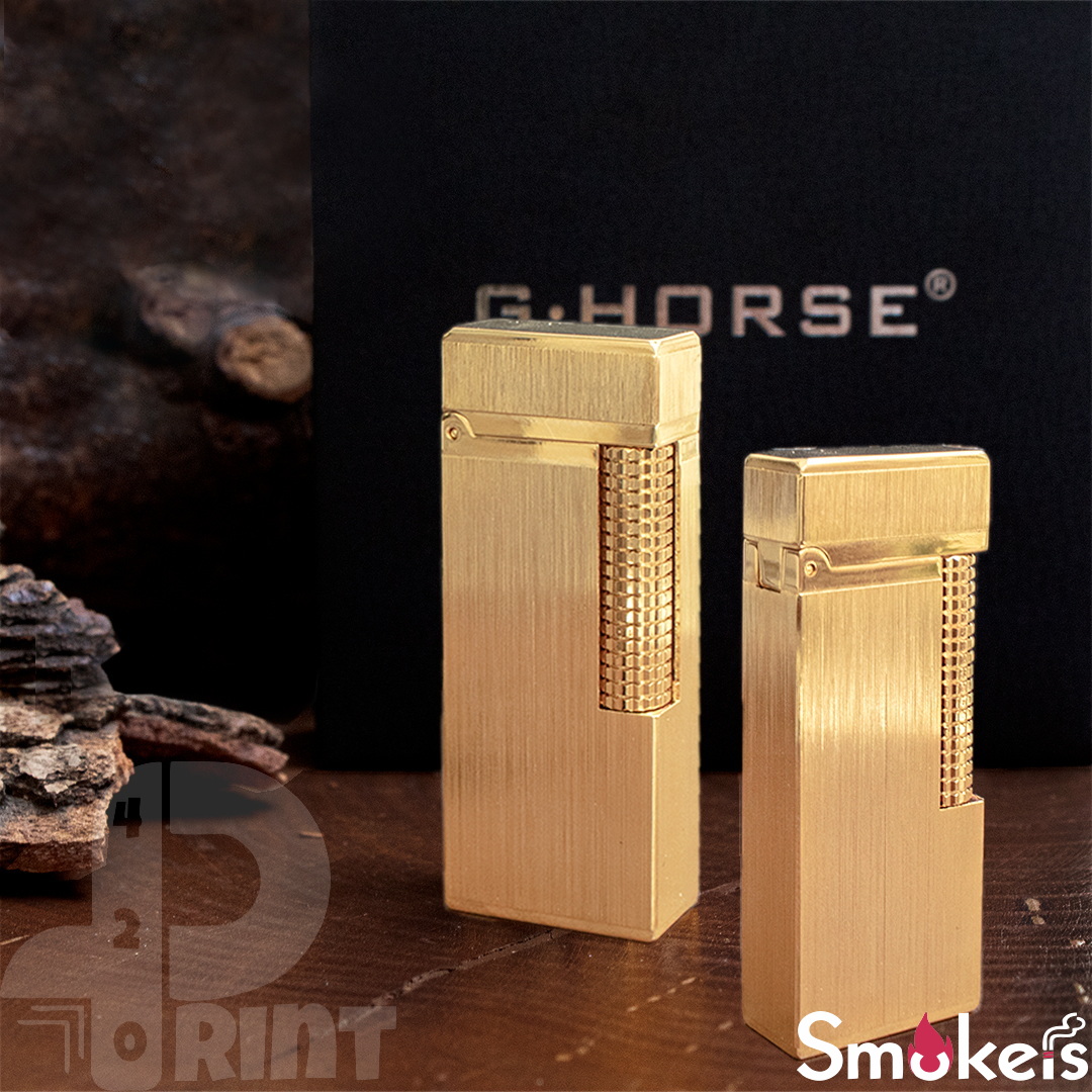 فندک گازی طرح دانهیل برند G.HORSE (طلایی ساده) اورجینال - Image 4