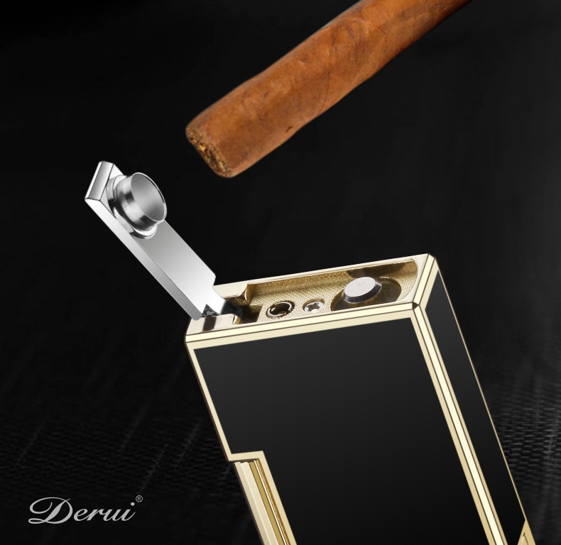 فندک گازی بغل زن Derui شعله اتمی (طرح دپونت) اورجینال - Image 6