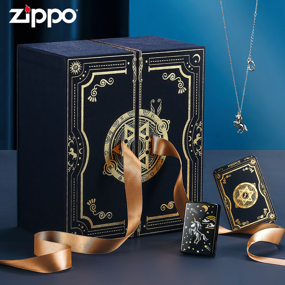 فندک بنزینی Custom Zippo (طرح اسب تک شاخ)