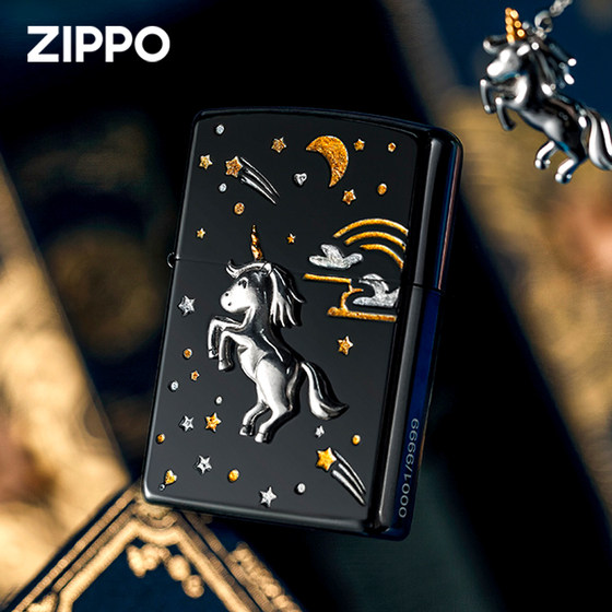 فندک بنزینی Custom Zippo (طرح اسب تک شاخ) - Image 2