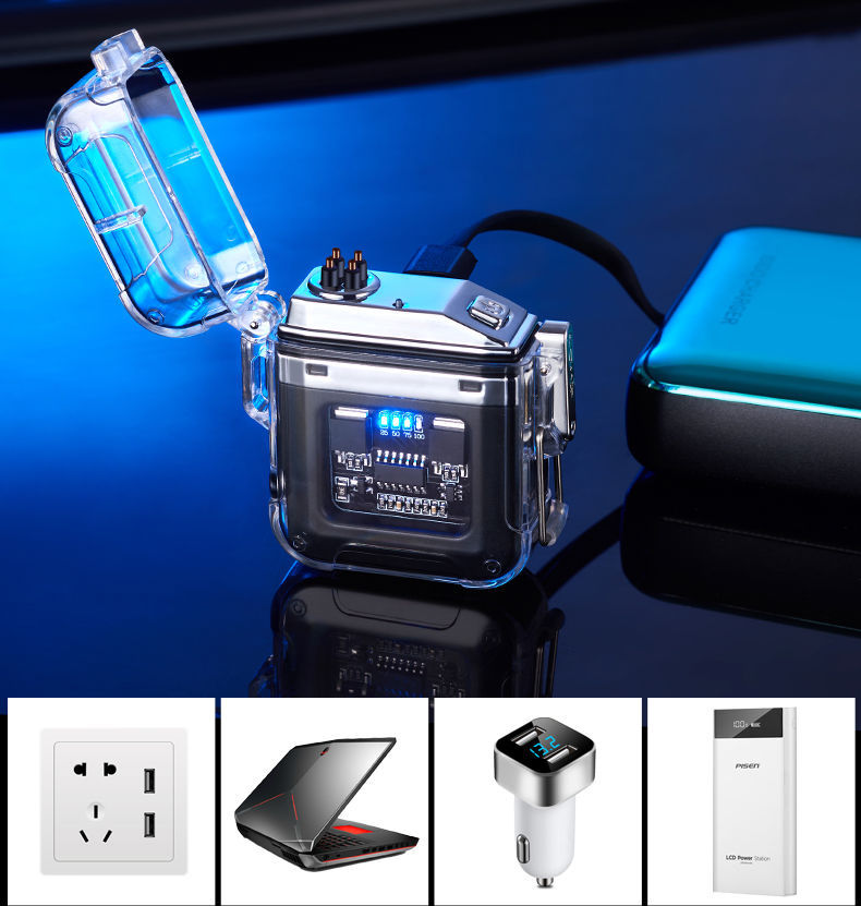 فندک_برقی _همراه_چراغ_قوه_برند_Lighter_محفظه_شیشه_ای_print42o.ir_03