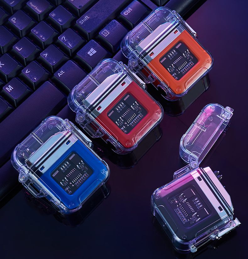 فندک_برقی _همراه_چراغ_قوه_برند_Lighter_محفظه_شیشه_ای_print42o.ir_07