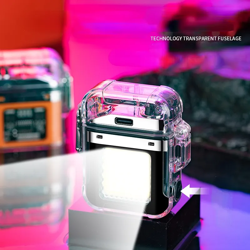 فندک_برقی _همراه_چراغ_قوه_برند_Lighter_محفظه_شیشه_ای_print42o.ir_06