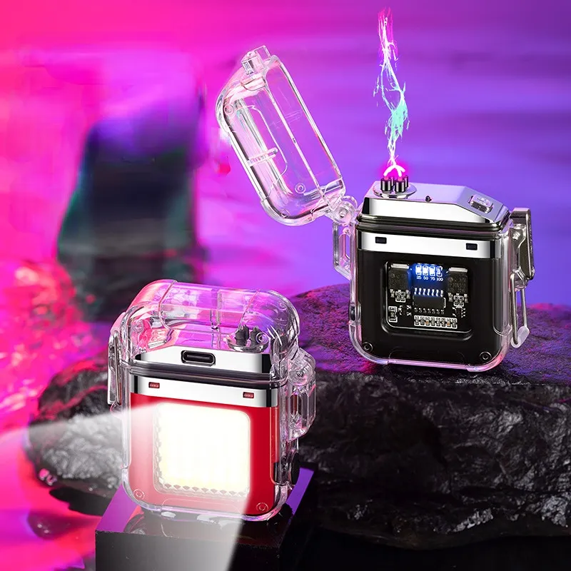 فندک_برقی _همراه_چراغ_قوه_برند_Lighter_محفظه_شیشه_ای_print42o.ir_08