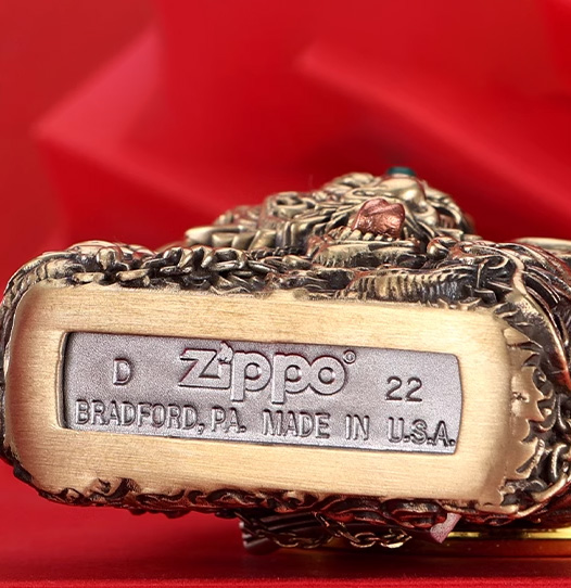 فندک بنزینی Custom Zippo طرح اژدها (طراحی 540 درجه ) - Image 3
