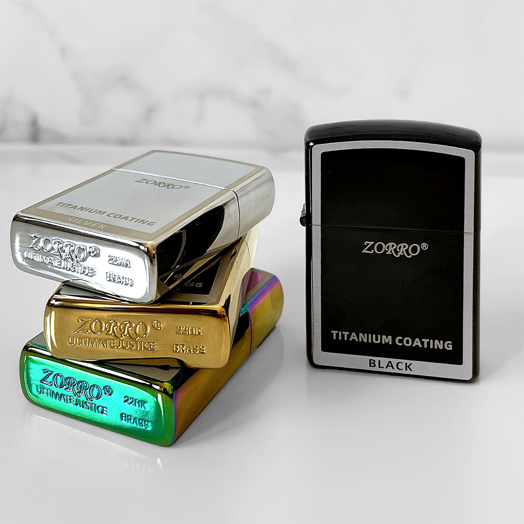 فندک_بنزینی_Zorro_مدل_حاشیه_دار_با_پوشش_تیتانیوم_print42o.ir_