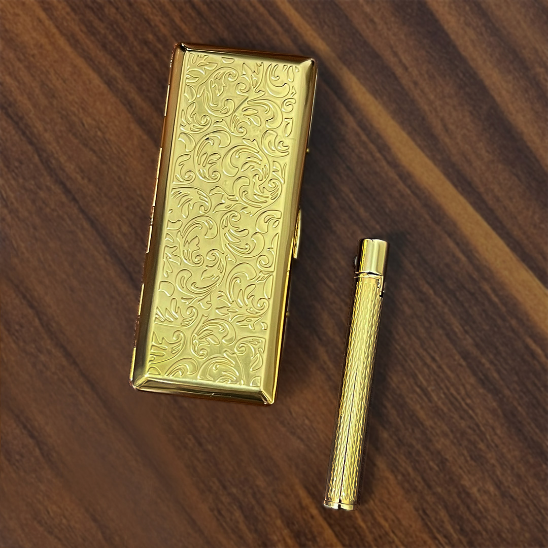 ست فندک قلمی Honest و جعبه سیگار Team-Pistol - Image 6