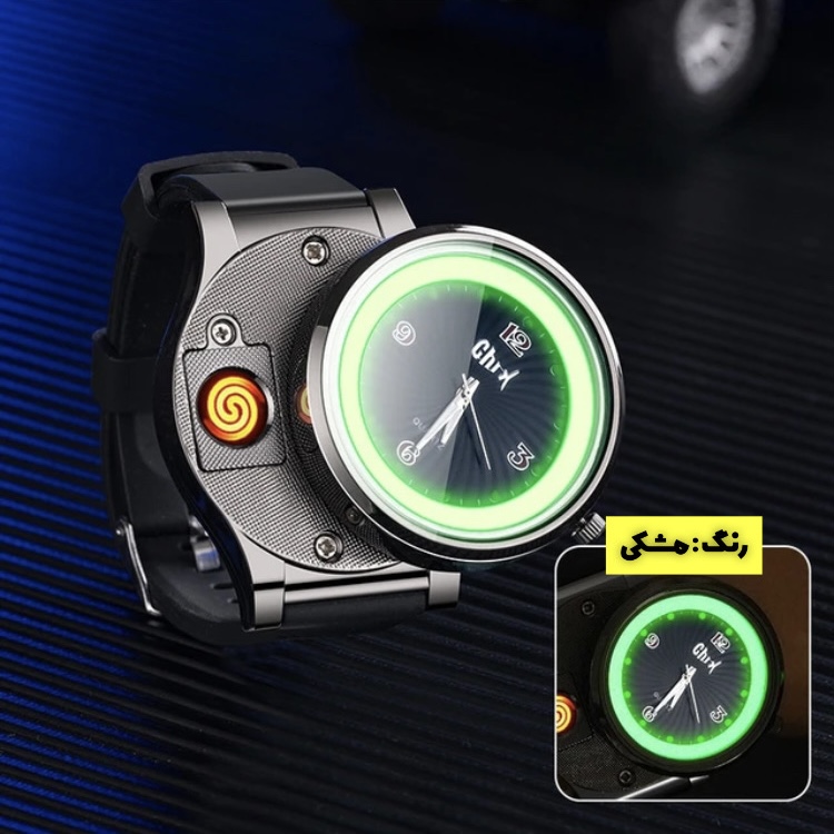 ساعت مچی به همراه فندک برقی (چراغ قوه دار) اورجینال - Image 17