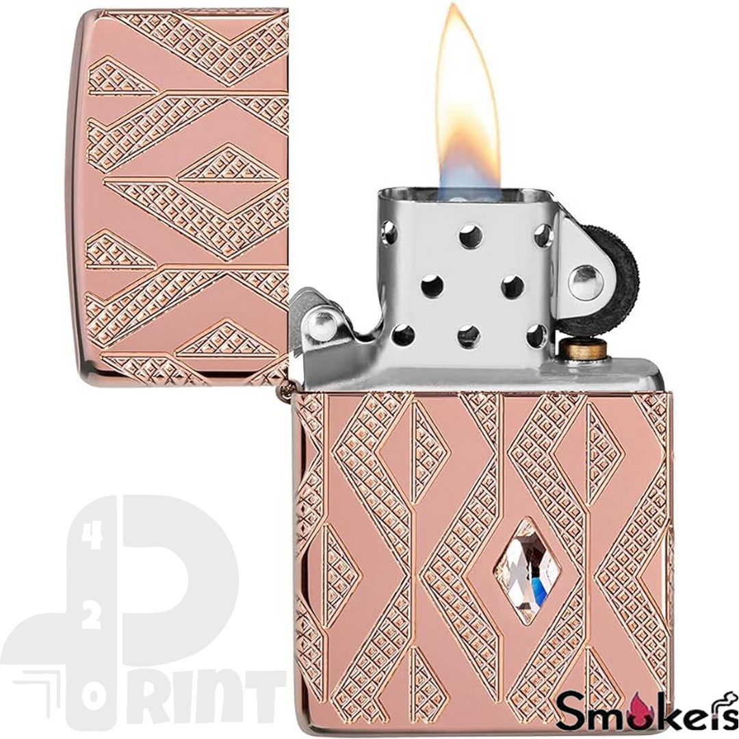 Zippo 49702 Geometric Diamond Pattern Design - Image 3