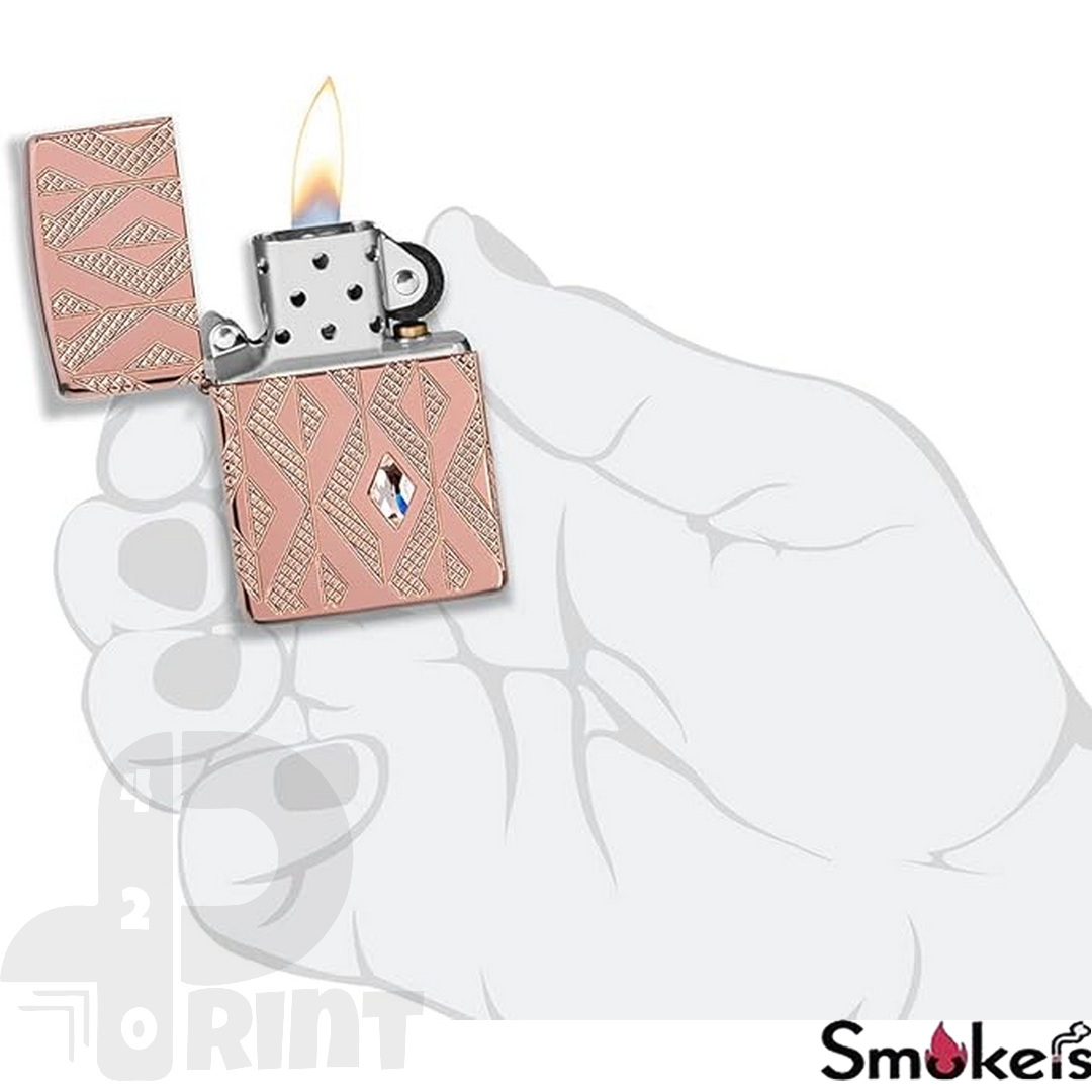 Zippo 49702 Geometric Diamond Pattern Design - Image 4