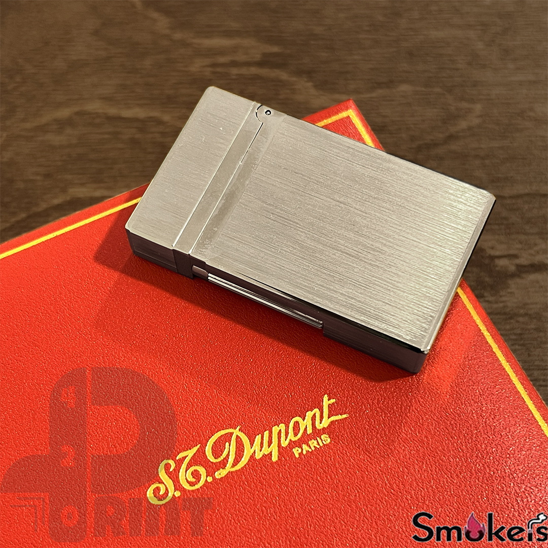 فندک_گازی_برند_S.TDupont_نقره_ای_شمشی_ساده_اورجینال_print42o.ir_