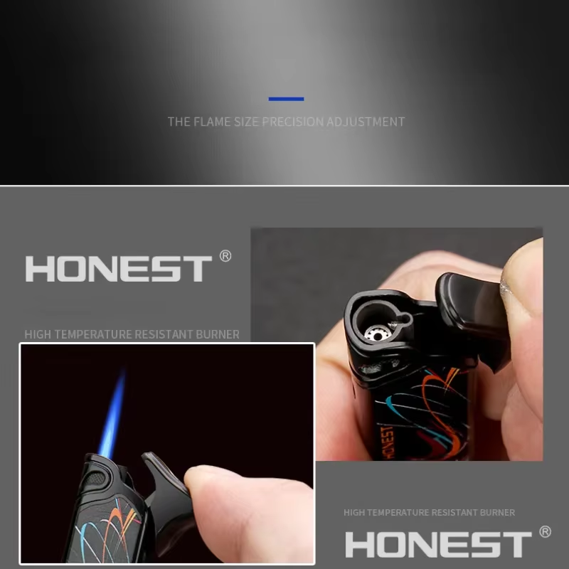فندک گازی طرح دار Honest (شعله اتمی) اورجینال - Image 4