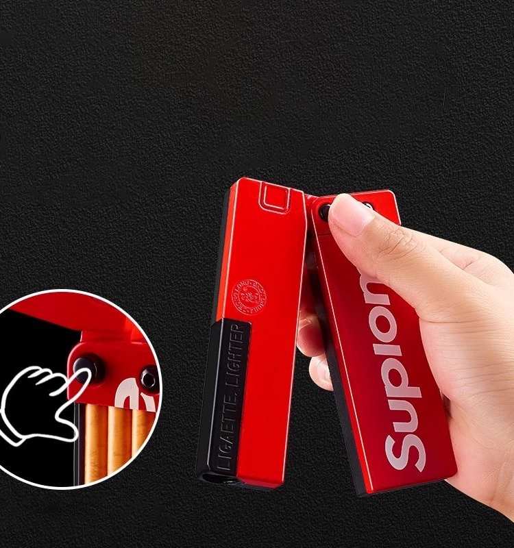 فندک گازی اتمی طرح اسلحه Supreme ( به همراه جعبه سیگار) - Image 3