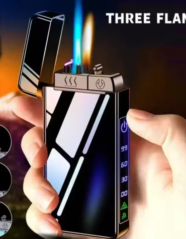 فندک_گازی_برقی_برند_Lighter_سه_شعله_اورجینال_prinr42o.ir_