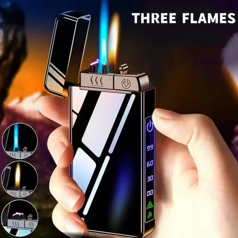فندک_گازی_برقی_برند_Lighter_سه_شعله_اورجینال_prinr42o.ir_