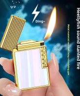 فندک گازی بغلزن طرح دپونت صدفی برند Lighter (اورجینال)