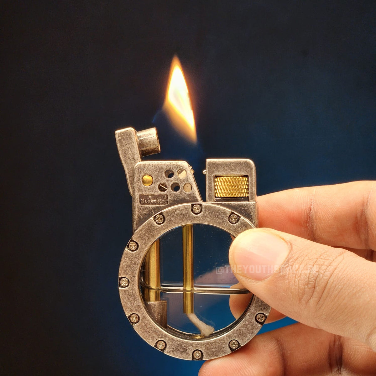 فندک بنزینی اتومات شیشه ای کلکسیونی برند Lighter اورجینال - Image 4