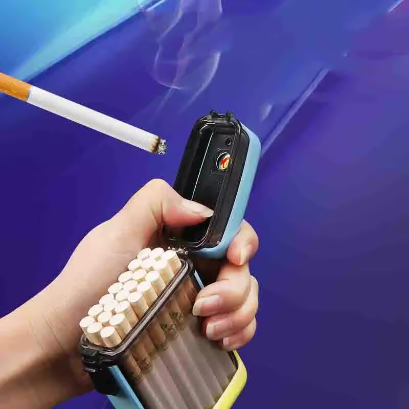 جعبه سیگار شیشه ای به همراه فندک برقی (مخصوص سیگار رگولار) - Image 7