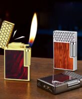 فندک گازی بغلزن طرح دپونت چوب Lighter (اورجینال)