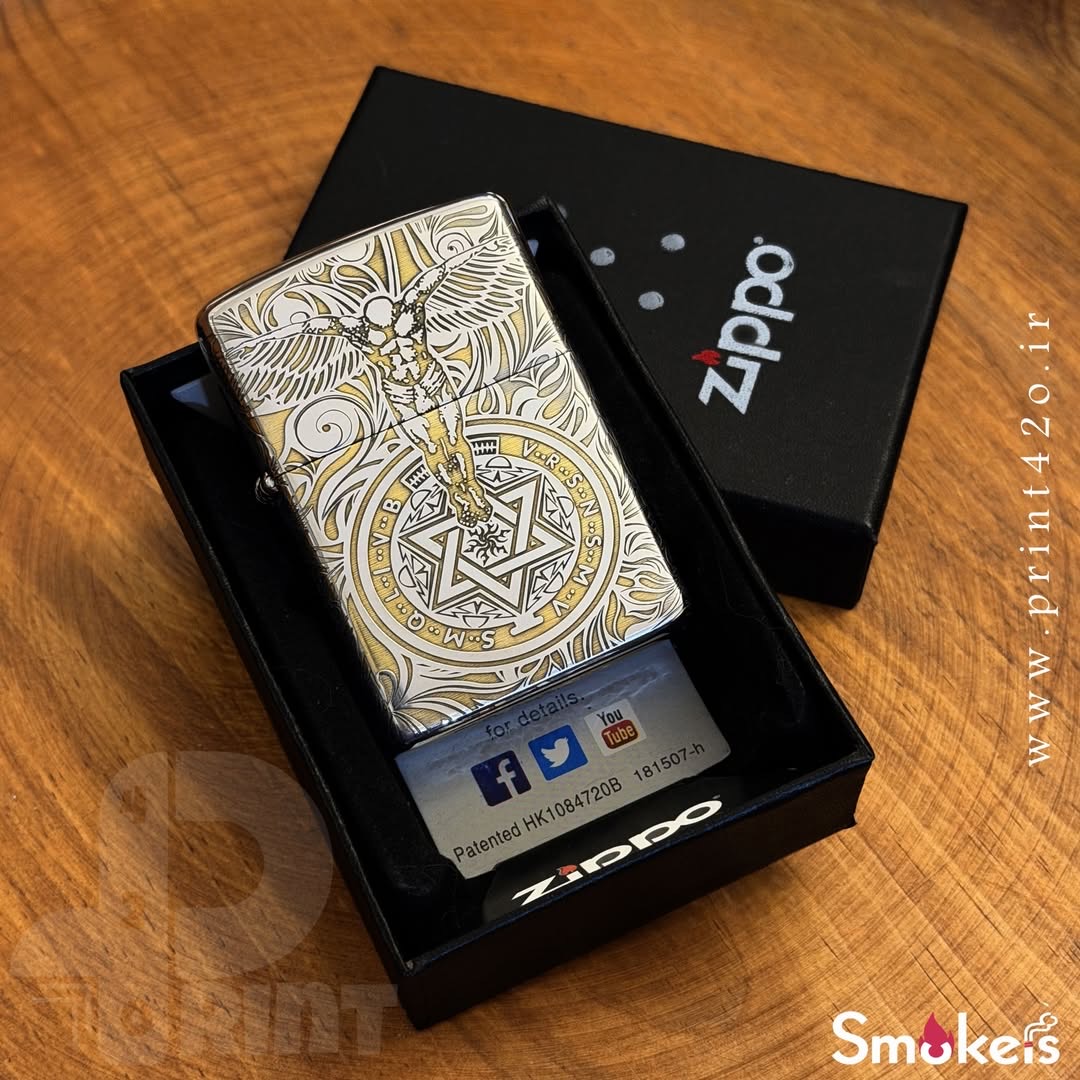 فندک بنزینی طرح فرشته نگهبان Zippo High Copy - Image 3